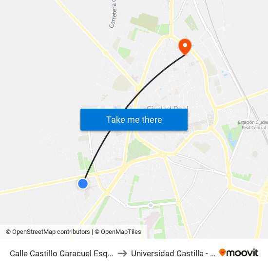 Calle Castillo Caracuel Esquina Lentisco to Universidad Castilla - La Mancha map