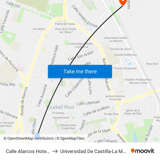 Calle Alarcos  Hotel Nh to Universidad De Castilla-La Mancha map