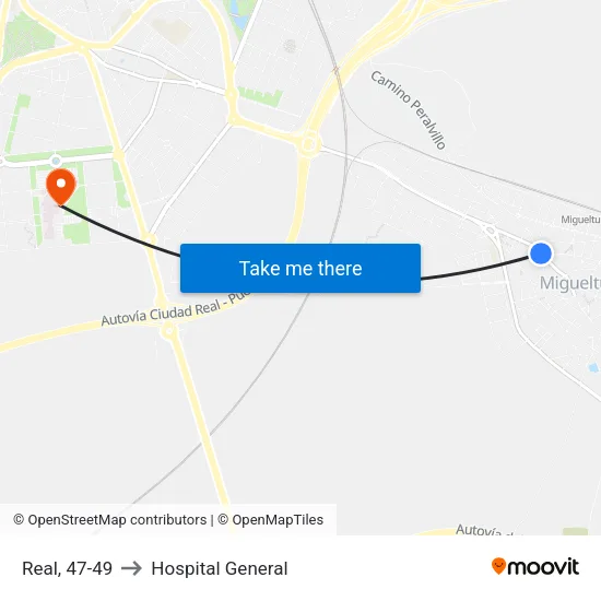 Real, 47-49 to Hospital General map