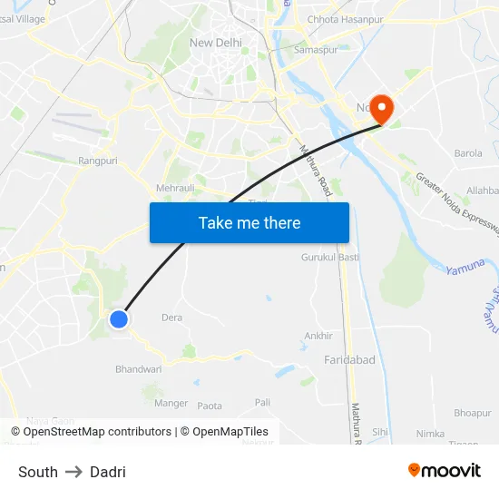 South to Dadri map
