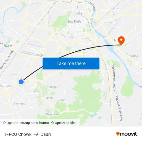 IFFCO Chowk to Dadri map