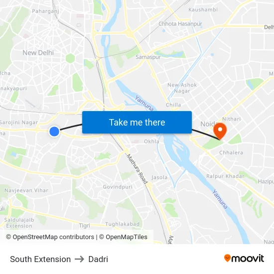 South Extension to Dadri map