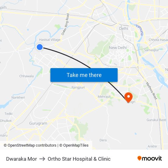 Dwaraka Mor to Ortho Star Hospital & Clinic map