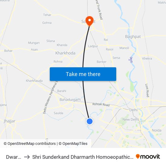 Dwarka to Shri Sunderkand Dharmarth Homoeopathic Hosp map