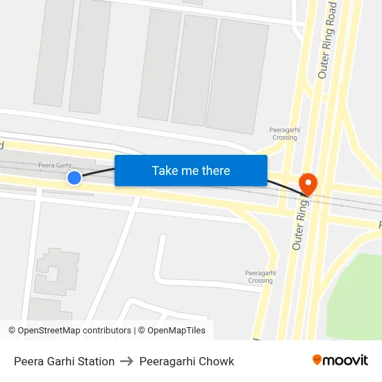 Peera Garhi Station to Peeragarhi Chowk map