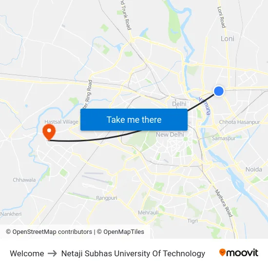 Welcome to Netaji Subhas University Of Technology map
