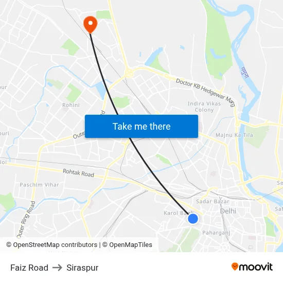 Faiz Road to Siraspur map
