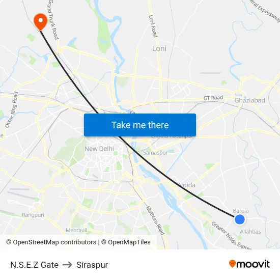 N.S.E.Z Gate to Siraspur map