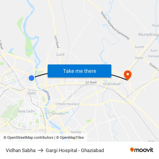 Vidhan Sabha to Gargi Hospital - Ghaziabad map