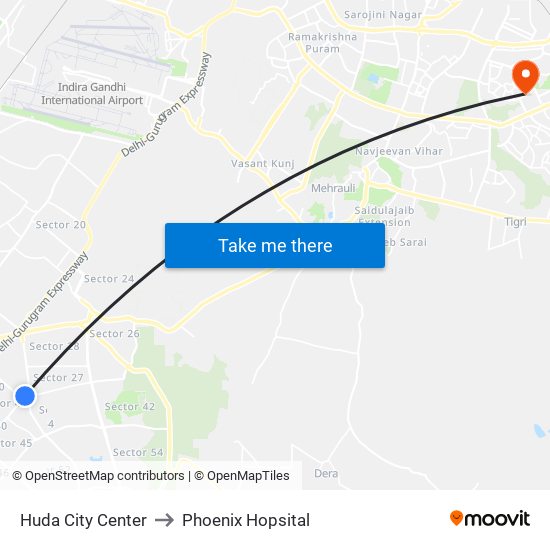 Huda City Center to Phoenix Hopsital map