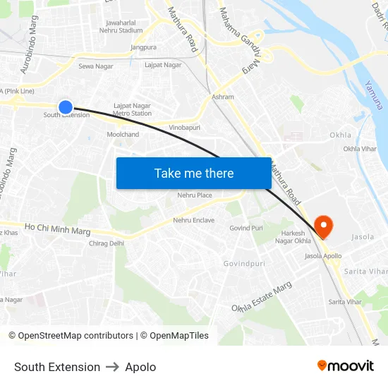South Extension to Apolo map