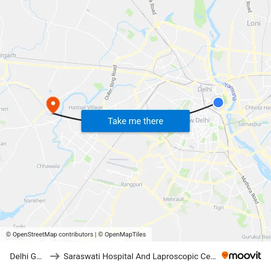 Delhi Gate to Saraswati Hospital And Laproscopic Centre map