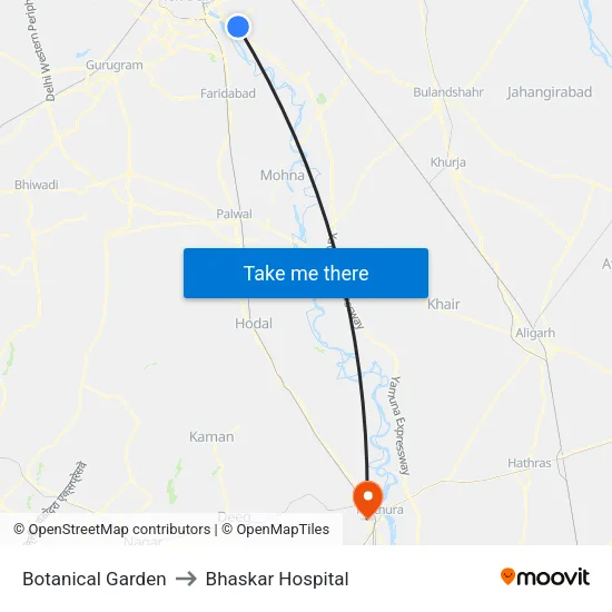 Botanical Garden to Bhaskar Hospital map