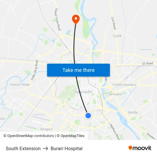 South Extension to Burari Hospital map