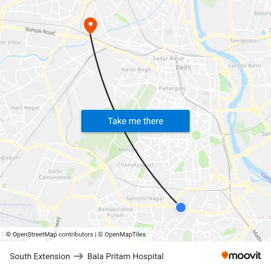 South Extension to Bala Pritam Hospital map