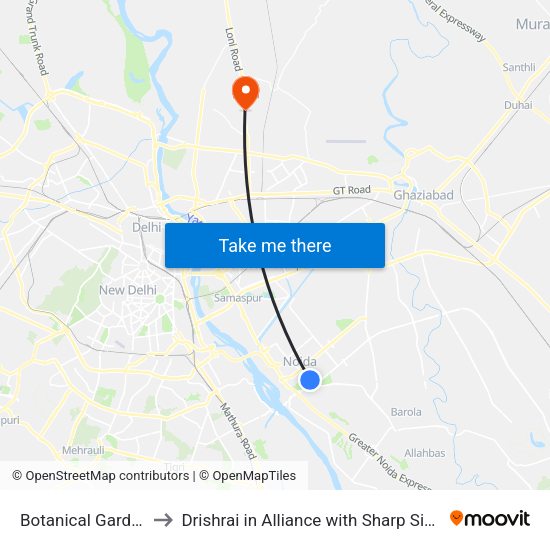 Botanical Garden to Drishrai in Alliance with Sharp Sight map