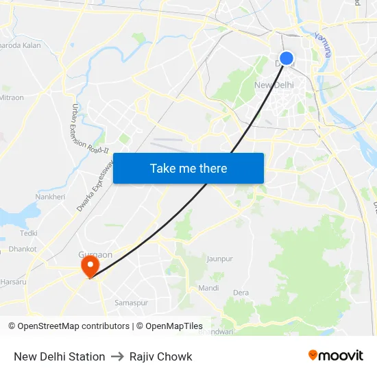 New Delhi Station to Rajiv Chowk map