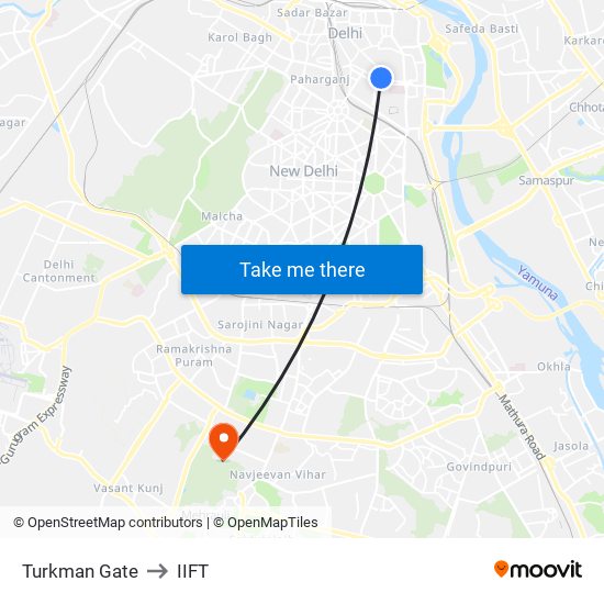 Turkman Gate to IIFT map