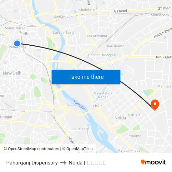 Paharganj Dispensary to Noida | नोएडा map