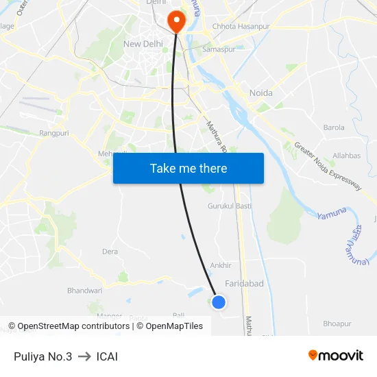 Puliya No.3 to ICAI map