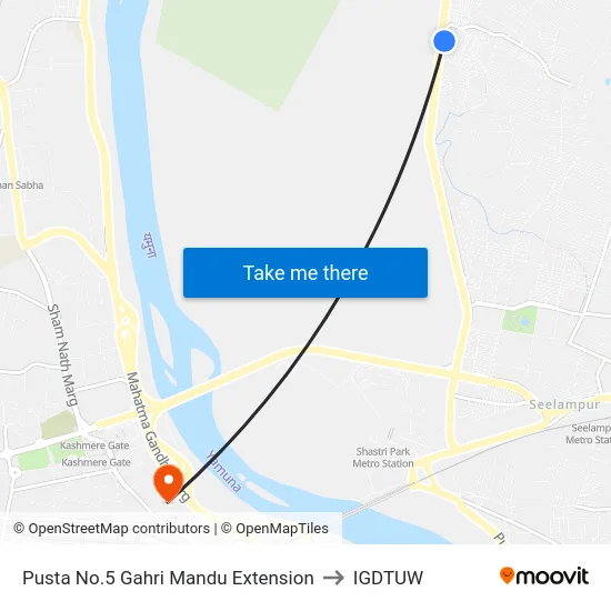 Pusta No.5 Gahri Mandu Extension to IGDTUW map