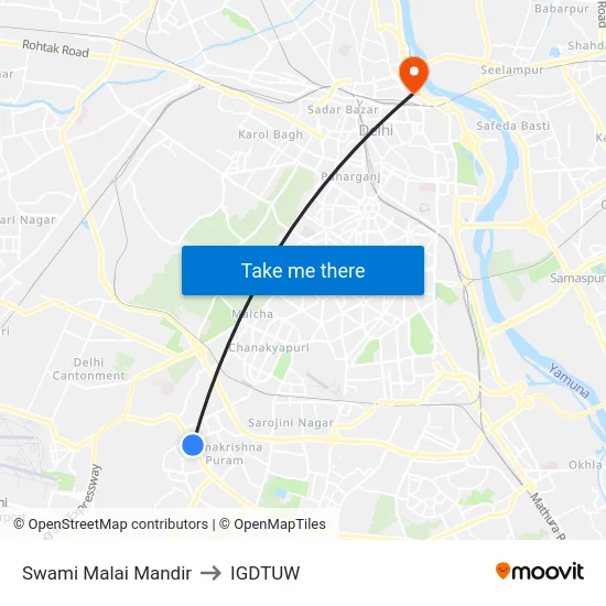 Swami Malai Mandir to IGDTUW map
