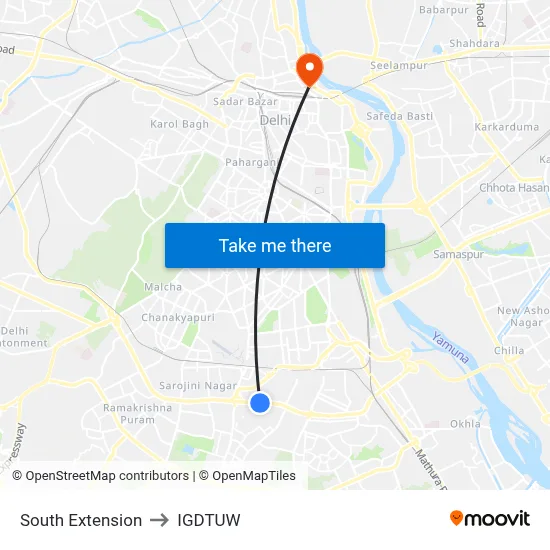 South Extension to IGDTUW map