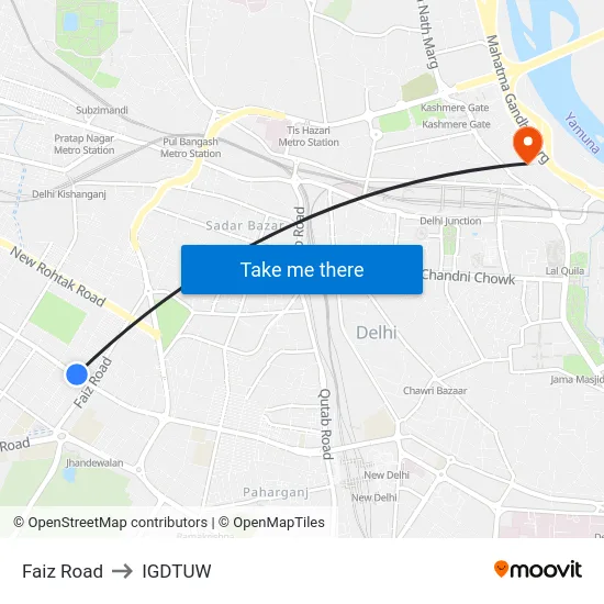 Faiz Road to IGDTUW map