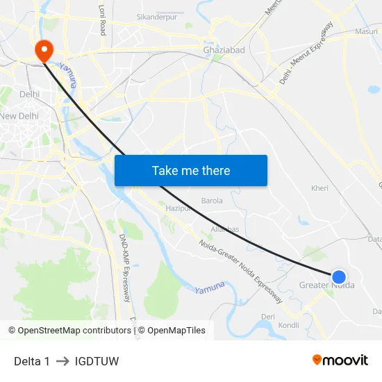 Delta 1 to IGDTUW map