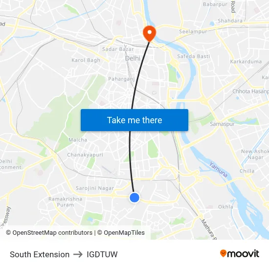 South Extension to IGDTUW map
