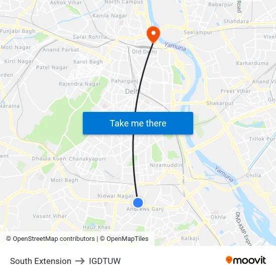 South Extension to IGDTUW map