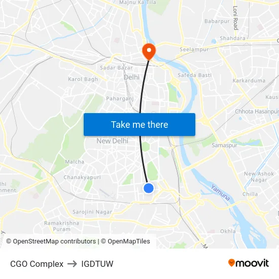 CGO Complex to IGDTUW map