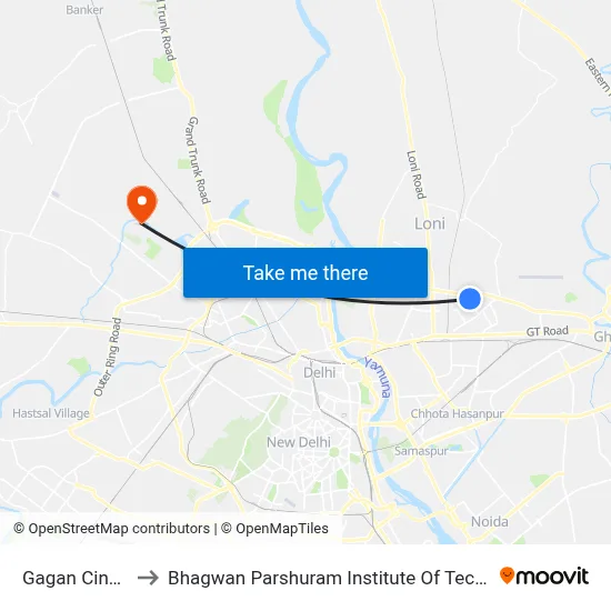 Gagan Cinema to Bhagwan Parshuram Institute Of Technology map