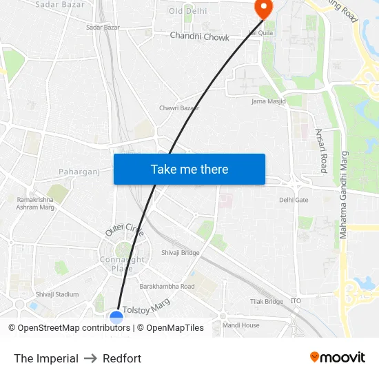 The Imperial to Redfort map