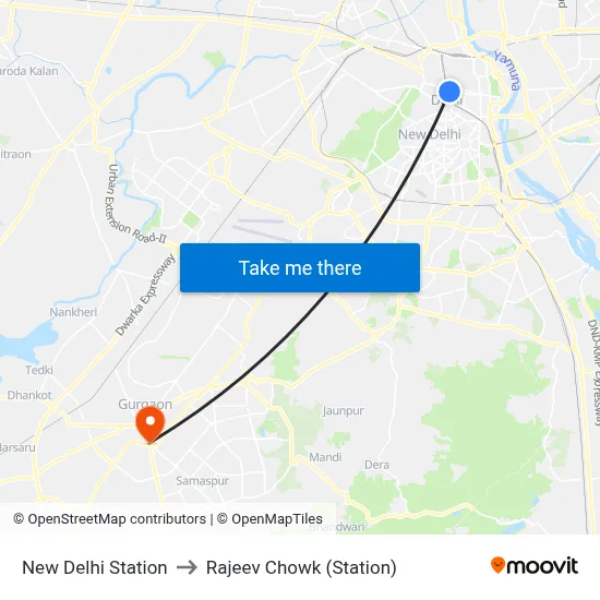 New Delhi Station to Rajeev Chowk (Station) map