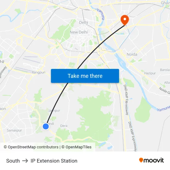 South to IP Extension Station map