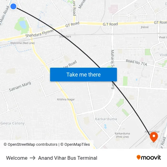 Welcome to Anand Vihar Bus Terminal map