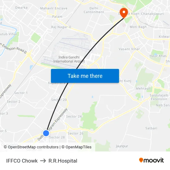 इफको चौक to आर.आर.अस्पताल map