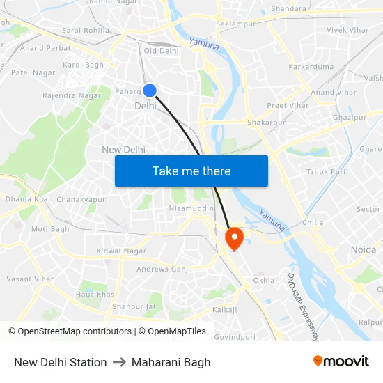 New Delhi Station to Maharani Bagh map