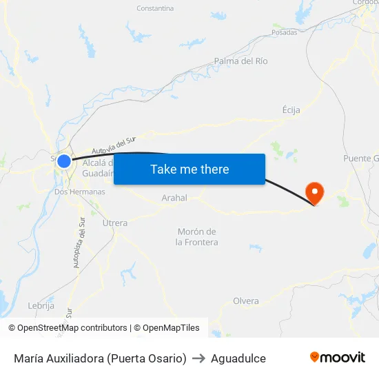 María Auxiliadora (Puerta Osario) to Aguadulce map