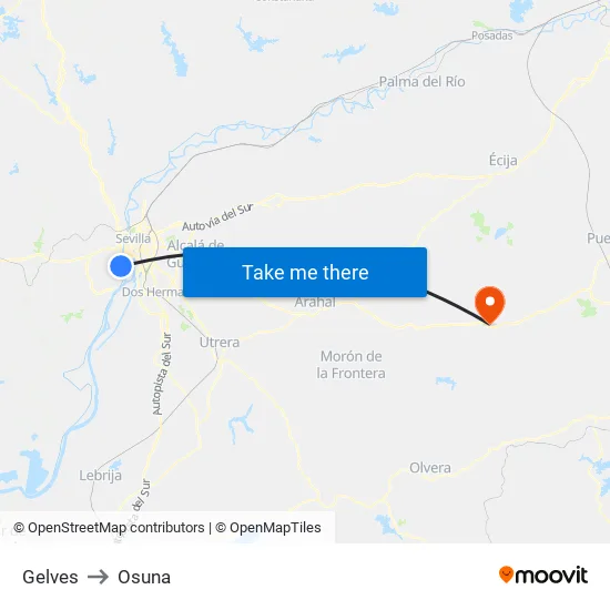 Gelves to Osuna map