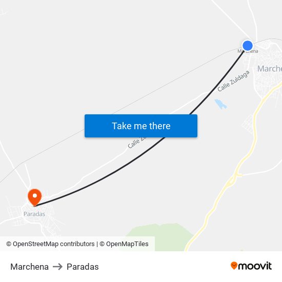 Marchena to Paradas map