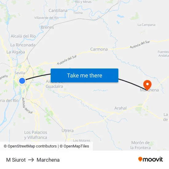 M Siurot to Marchena map