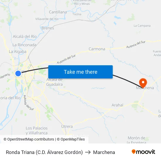Ronda Triana (C.D. Álvarez Gordón) to Marchena map