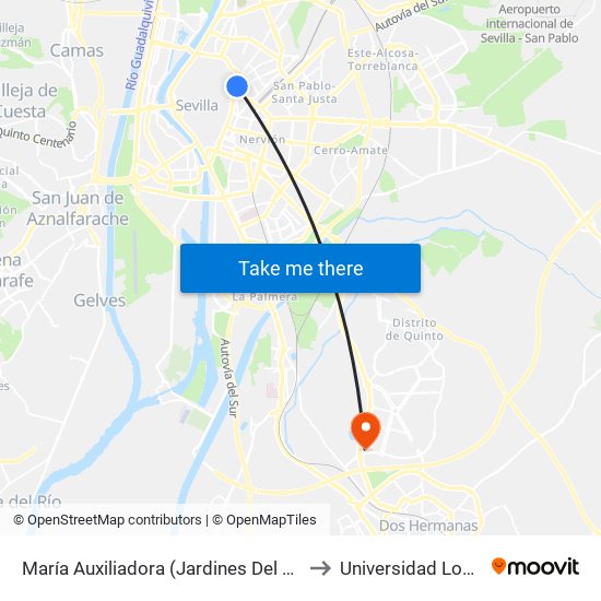 María Auxiliadora (Jardines Del Valle) to Universidad Loyola map