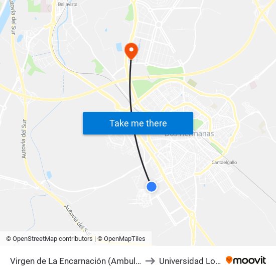 Virgen de La Encarnación (Ambulatorio) to Universidad Loyola map