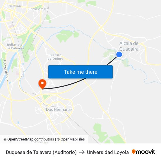Duquesa de Talavera (Auditorio) to Universidad Loyola map