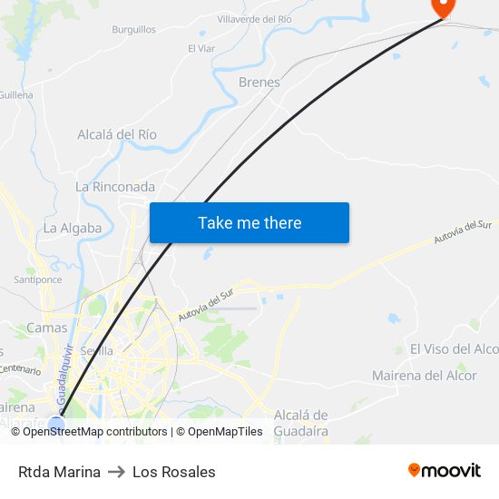 Rtda Marina to Los Rosales map