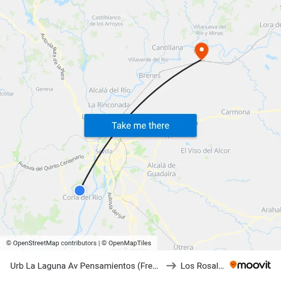 Urb La Laguna Av Pensamientos (Frente) to Los Rosales map