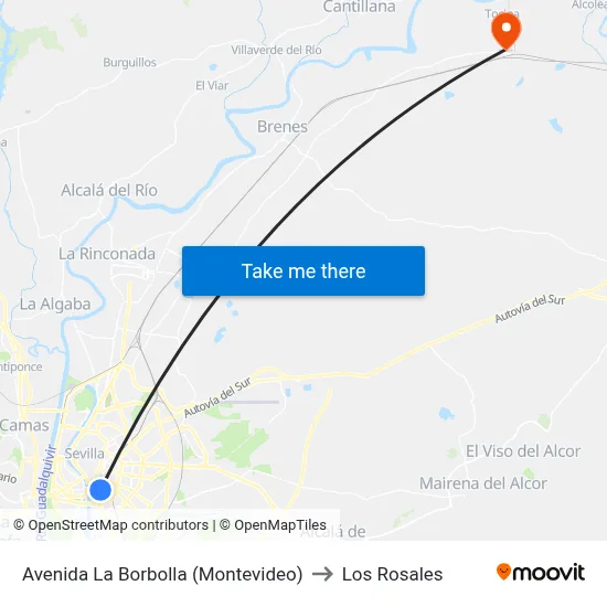 Avenida La Borbolla (Montevideo) to Los Rosales map